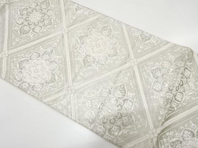 JAPANESE FUKURO OBI / WOVEN DIAGONAL GRID